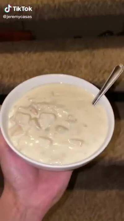 please not the clam chowder