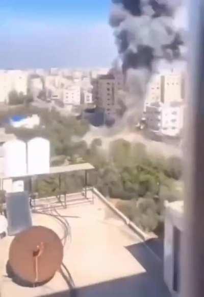 Hamas rockets, stored in tunnels under residential buildings in Gaza detonate