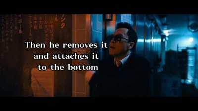 Does Caine intentionally makes this mistake???