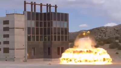 -STUNNING - You can see the waves reflection on the windows before they are completely shattered