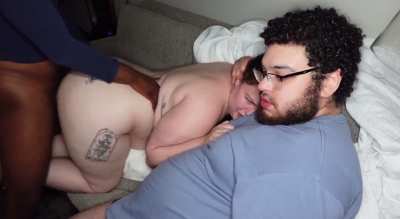 Watch as she wimpers taking that good dick in stride… he could never fuck her like this.