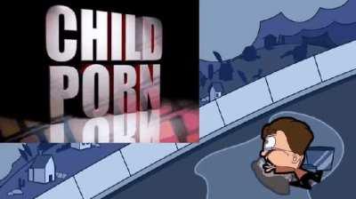 guy falls in puddle and looks up at thundering text in the sky (i forgot the series name but i recognize the art style)