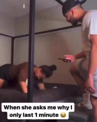 I ain't no marathon man. Apparently neither is she.