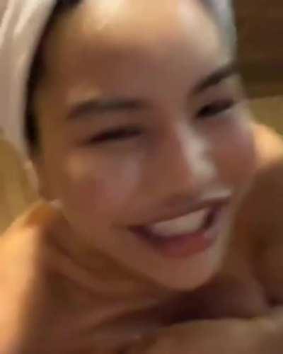 Walking into the sauna after this girl