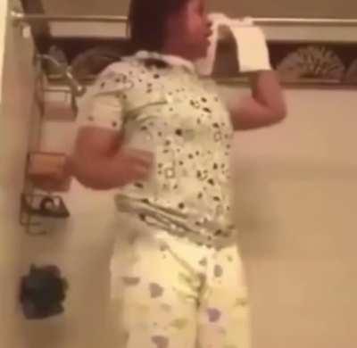 Person hangs them self with toilet paper