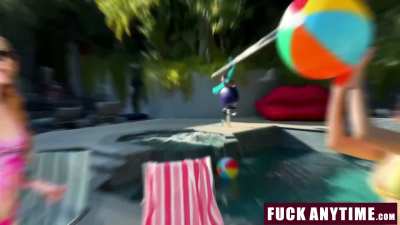 Daddy Using His Stepdaughter and Her Bestie While They're Doing the Chores