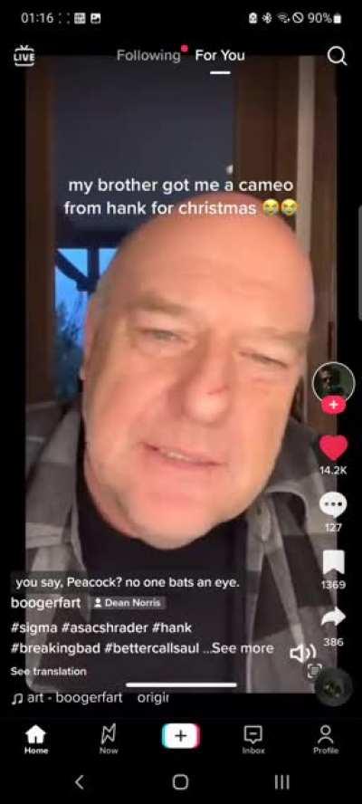 Is there a lore reason as to why wank schrader says this