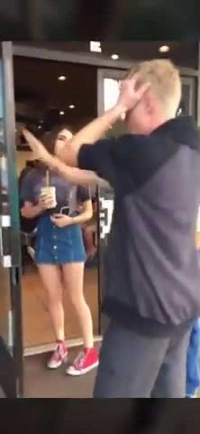 Flirting with someone’s Gf in their face is not a good idea