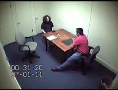 Killer only moves his head during interrogation
