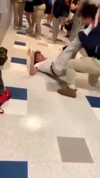 now that was a nasty killing blow. also update: kid had broken a bone in his face.