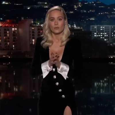 Like Scarlett Johansson and the red dress, Brie Larson and this dress will never get old.