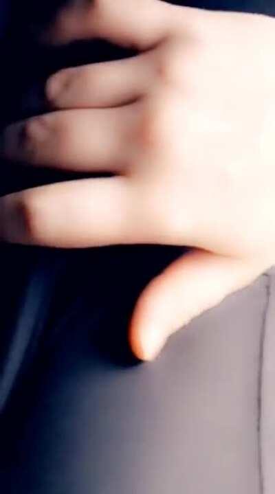 Sitting in my car after getting waxed. Couldn't wait to show you! [oc] [f]