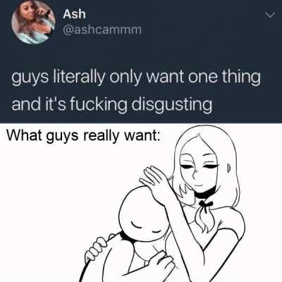 I just want a hug, Man! >_<