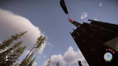 Pro-tip: You can use ziplines to transport logs!