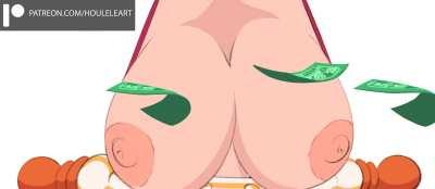 Nami jiggles her Juicy Naked Boobs (Houleleart)