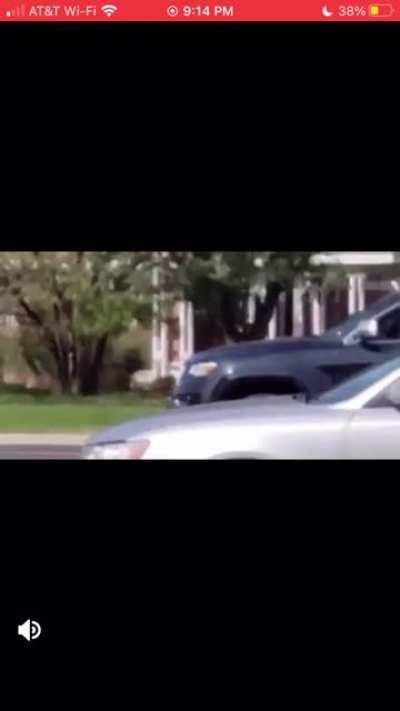 Karen gets served after rear ending someone while flipping people off