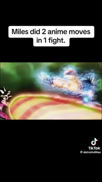 They done turned Miles into an anime character during this fight I love it