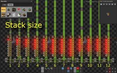 Compressed blue belt and stack insesrter's stack