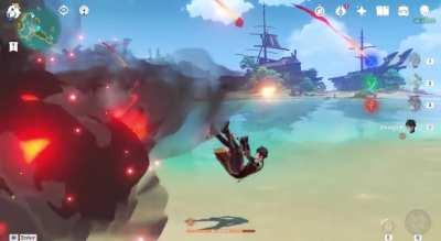 Pyro Barrel Damage Showcase - NO Buffs/Food/Bennet/Mona/Kazuha