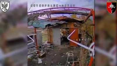 Russian Grad-P rocket launcher and ammunition destroyed by Ukrainian fiber-optic FPV drone. 30th Mechanized brigade. Soledar sector. 28.10.2025