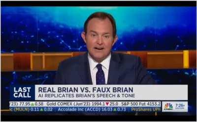 CNBC anchor Brian Sullivan stunned by live conversation with an A.I. persona of himself.