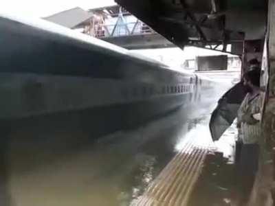 Even floods cannot stop these badass trains