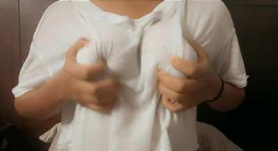 This is my favorite shirt to do a titty drop in 😝 (OC)