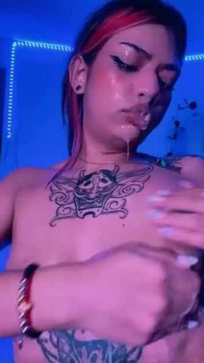 enough saliva for you daddy?