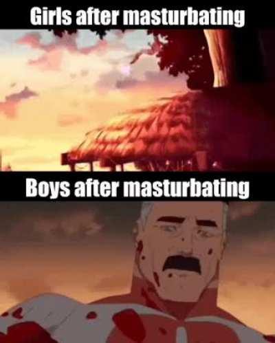 Post nut do be hitting