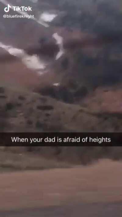 Kid trying to scare his dad