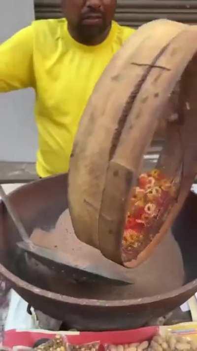 Frying foods in salt