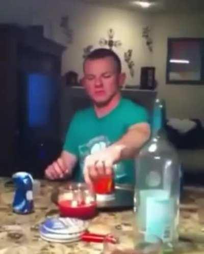 HMB while I mix alcohol and fire play!