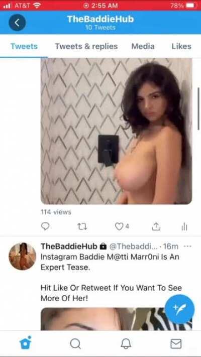 Instagram Baddie M@tti Marr0ni Loves Playing In The Shower! Twitter:@thebaddiehub