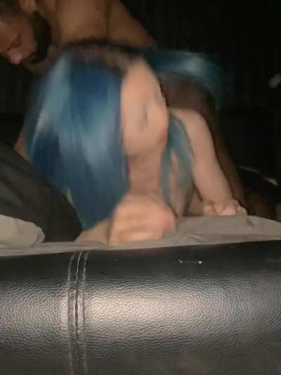 Rearranging her guts