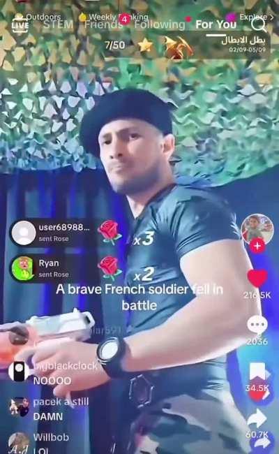 poor french soldier falls while in battle