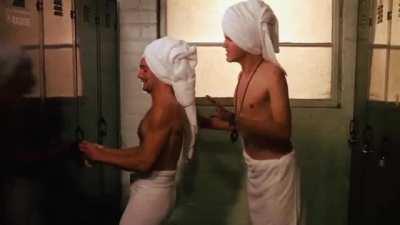 Innocent, good-clean-fun locker room prank