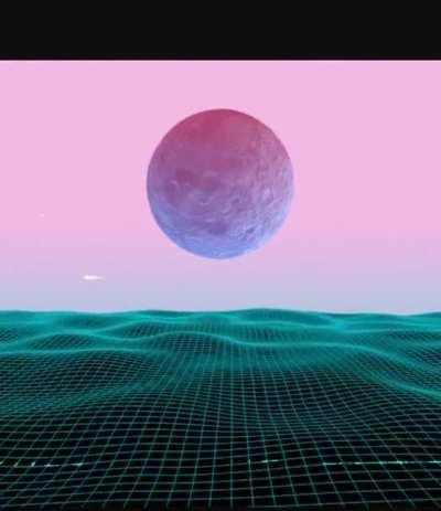 Vaporwave ocean