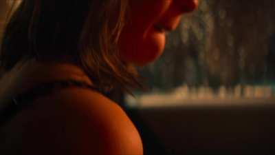 Betty Gilpin lubricates her hand and gives a explicit handjob in 