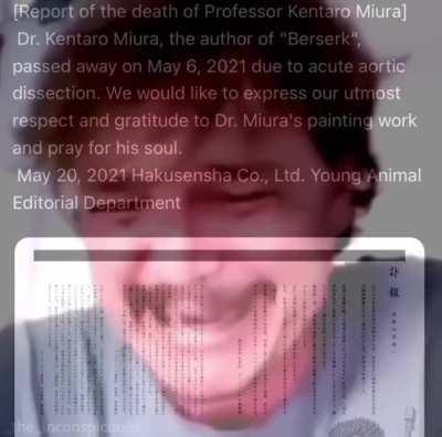 Rest in peace to the legend Kentaro Miura 🤍 🕊