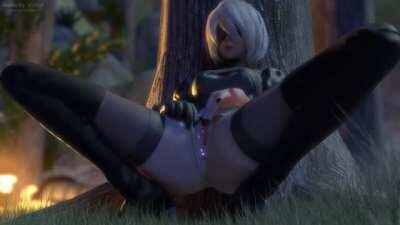 Forest Masturbation (lvl3toaster and Volkor) [Nier Automata]