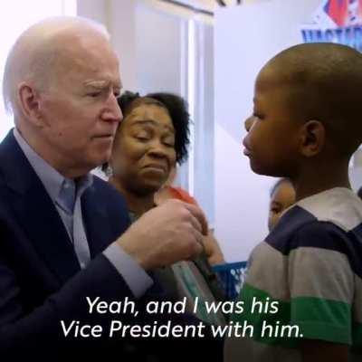 I hope this kid keeps that pin for the rest of his life!