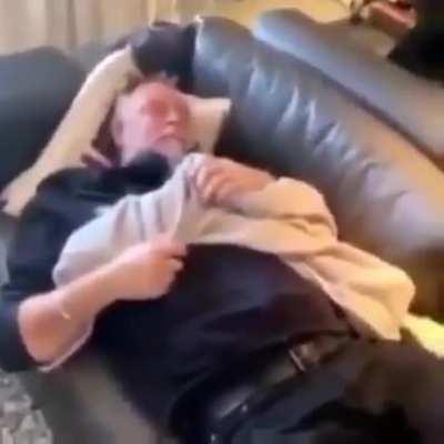 Swedish Landchad doing his job by roasting his rentoid father for not paying rent