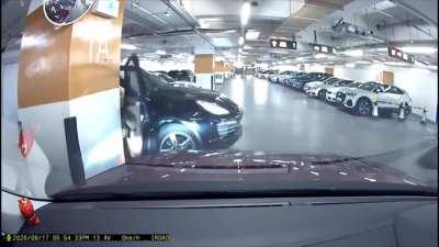 nearly squashed to death