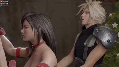 Tifa Wrapped Herself As Present (Ero3D) [Final Fantasy 7]