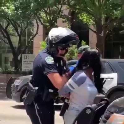 Story in comments: Cop (Brian O'Quinn) stalked Rosalinda on and off for 9 years and then raped her in her home. Recently, another cop from the same department sexually assaulted her in broad daylight as she repeatedly demanded a female officer.