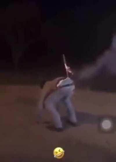 After this, he spent a month without sitting down..