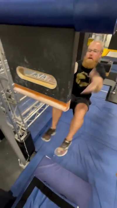 12-time American Ninja Warrior Brett Sims showing us his skills