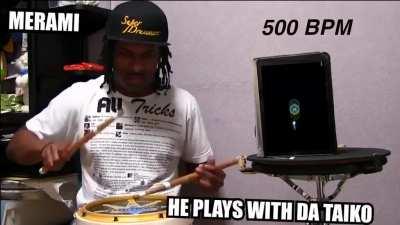 merami kazour with da taiko drujms 😁😁😁