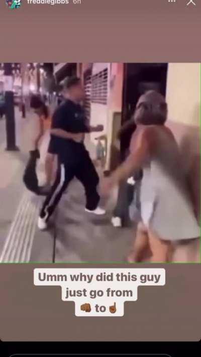 Why did the guy in the back just sexually assault this man?