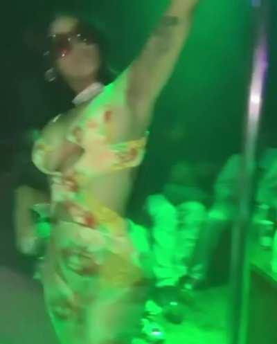 cardi twerk and pole dance